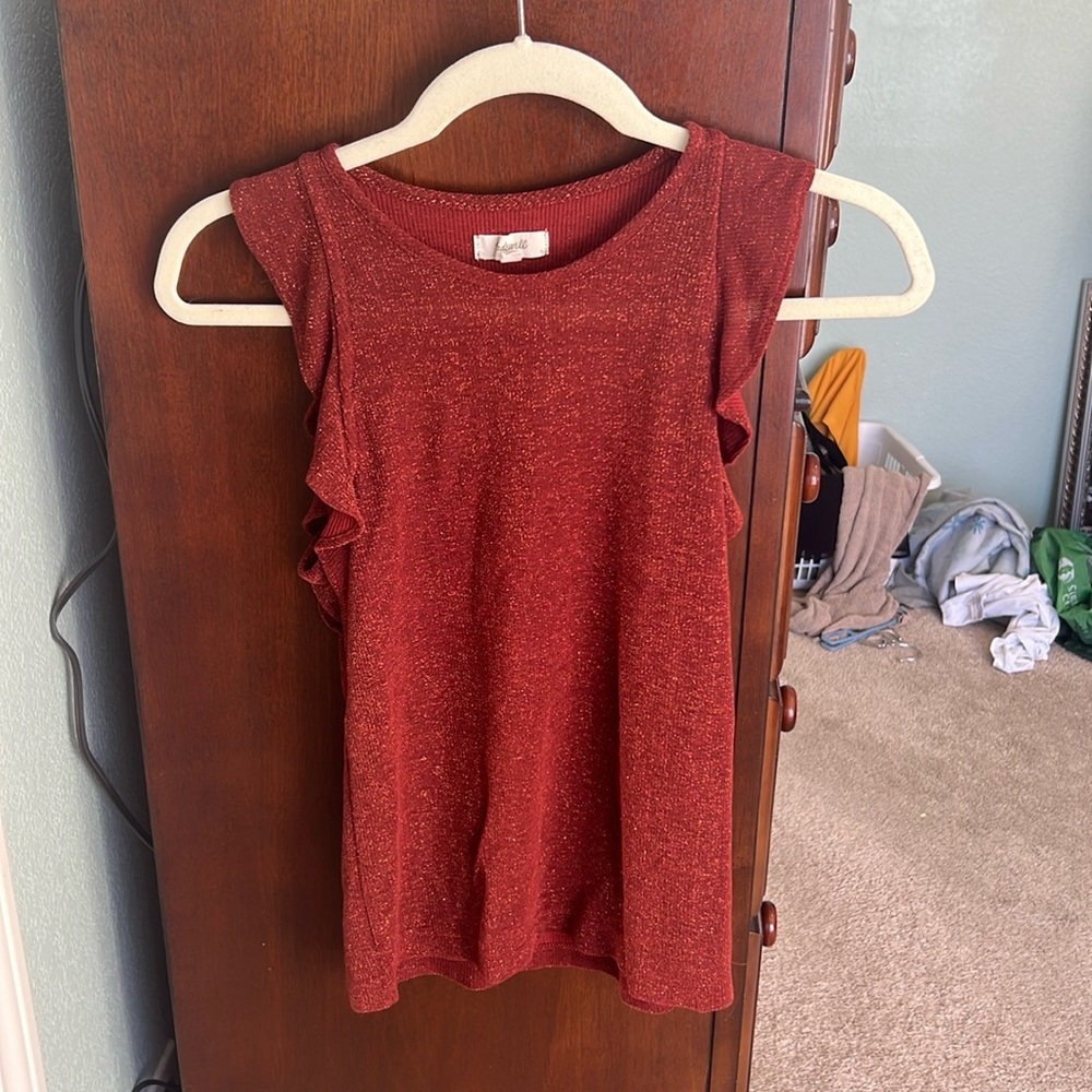 Madewell Ruffle tank - Picture 2 of 4